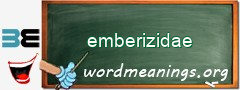 WordMeaning blackboard for emberizidae